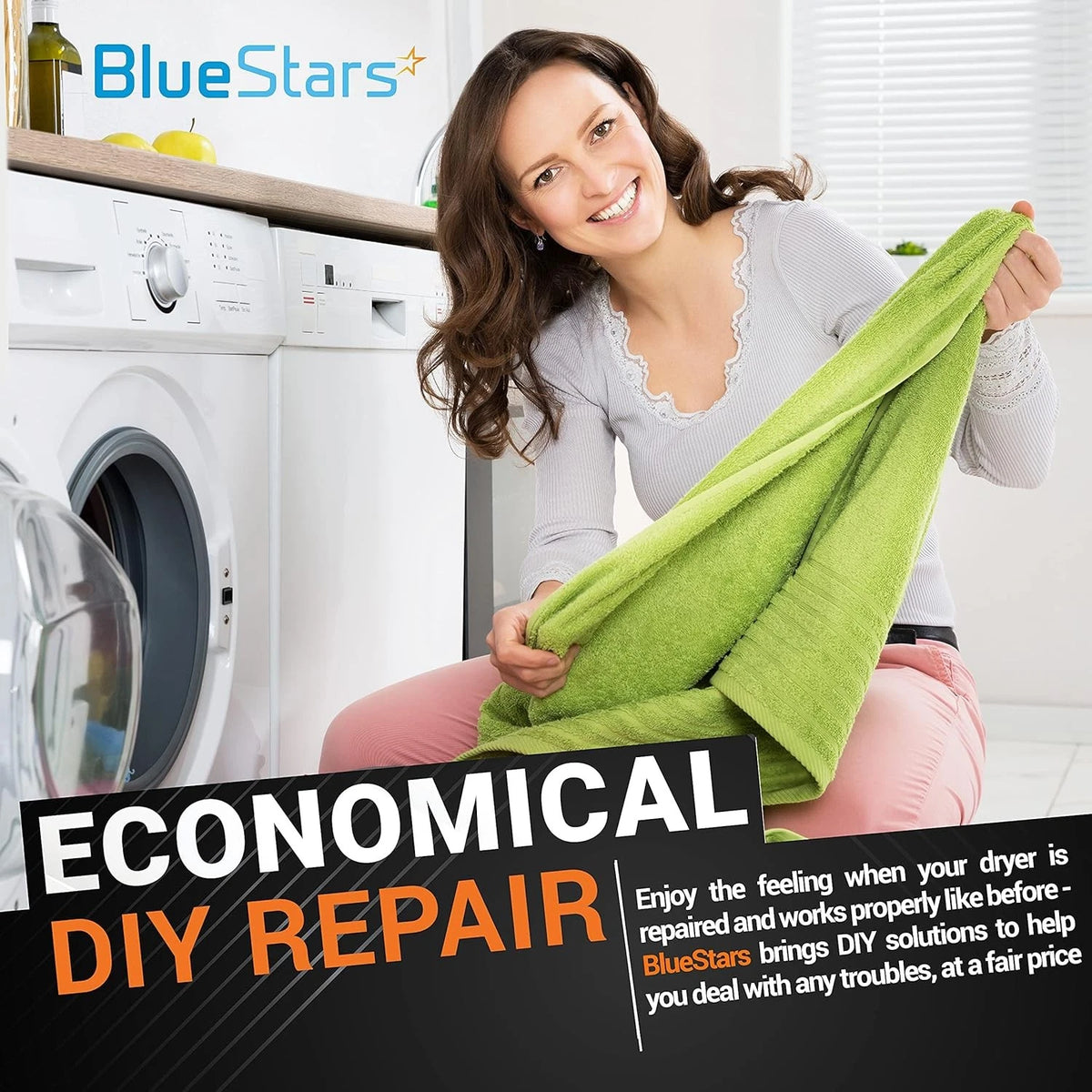 BlueStars Ultra Durable 134412860 Washer Door Handle - One Size, Black