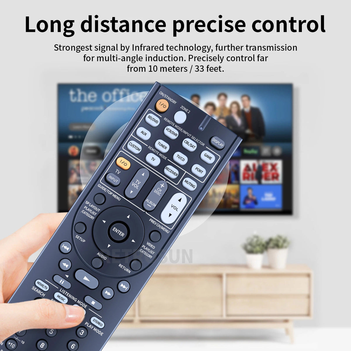 RC-764M Remote Control For Onkyo AV Receiver TX-SR508 HT-S5300 HT-S6300