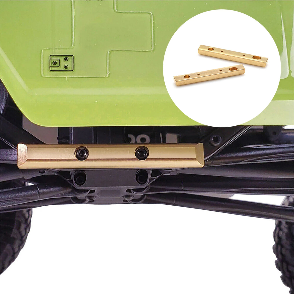 1/24 2 Pack RC Car Brass Boulder Bars For Axial SCX24 90081 Upgrade Accessories