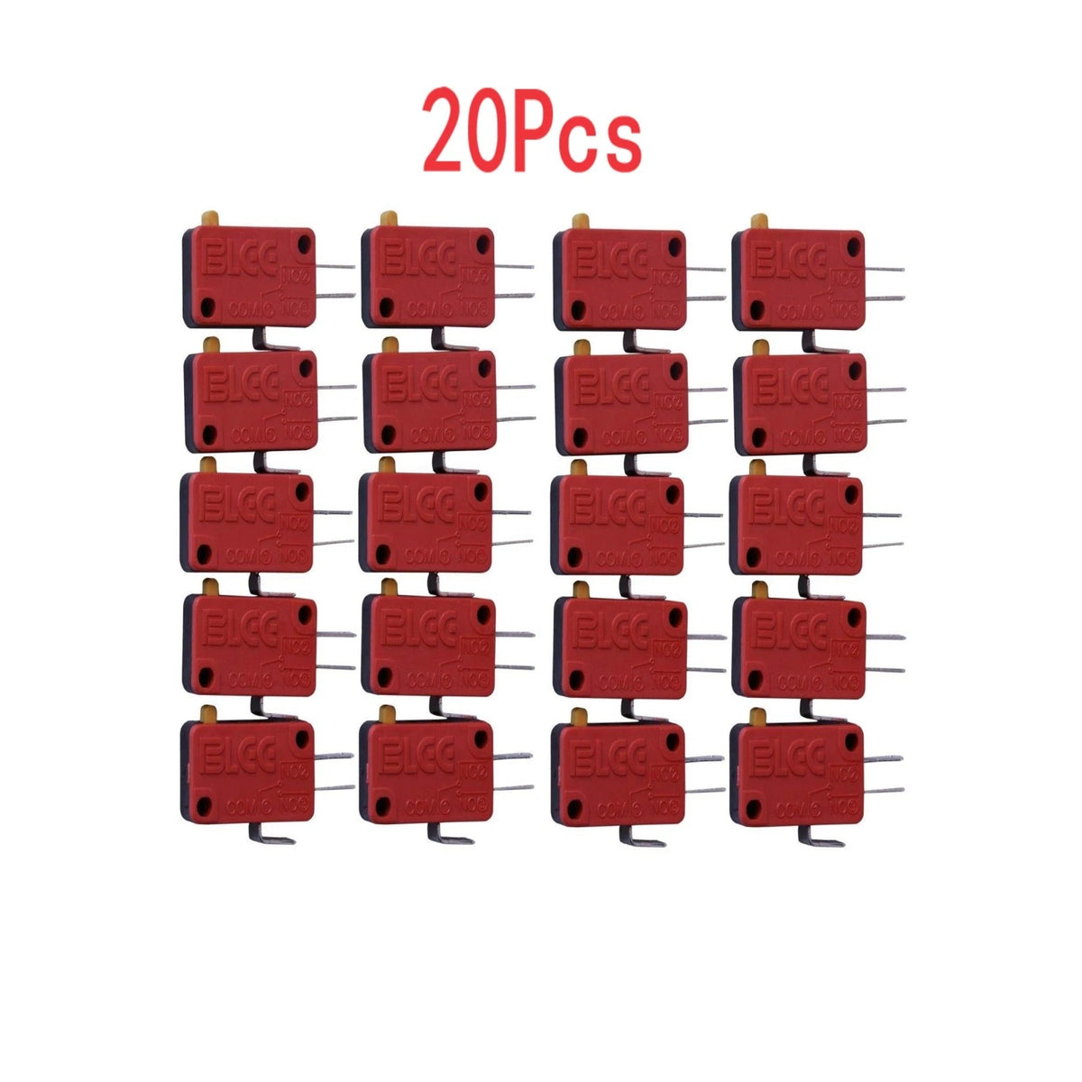20Pcs Red 3 Pin Microswitch Push Button For Arcade Mame Jamma Games B