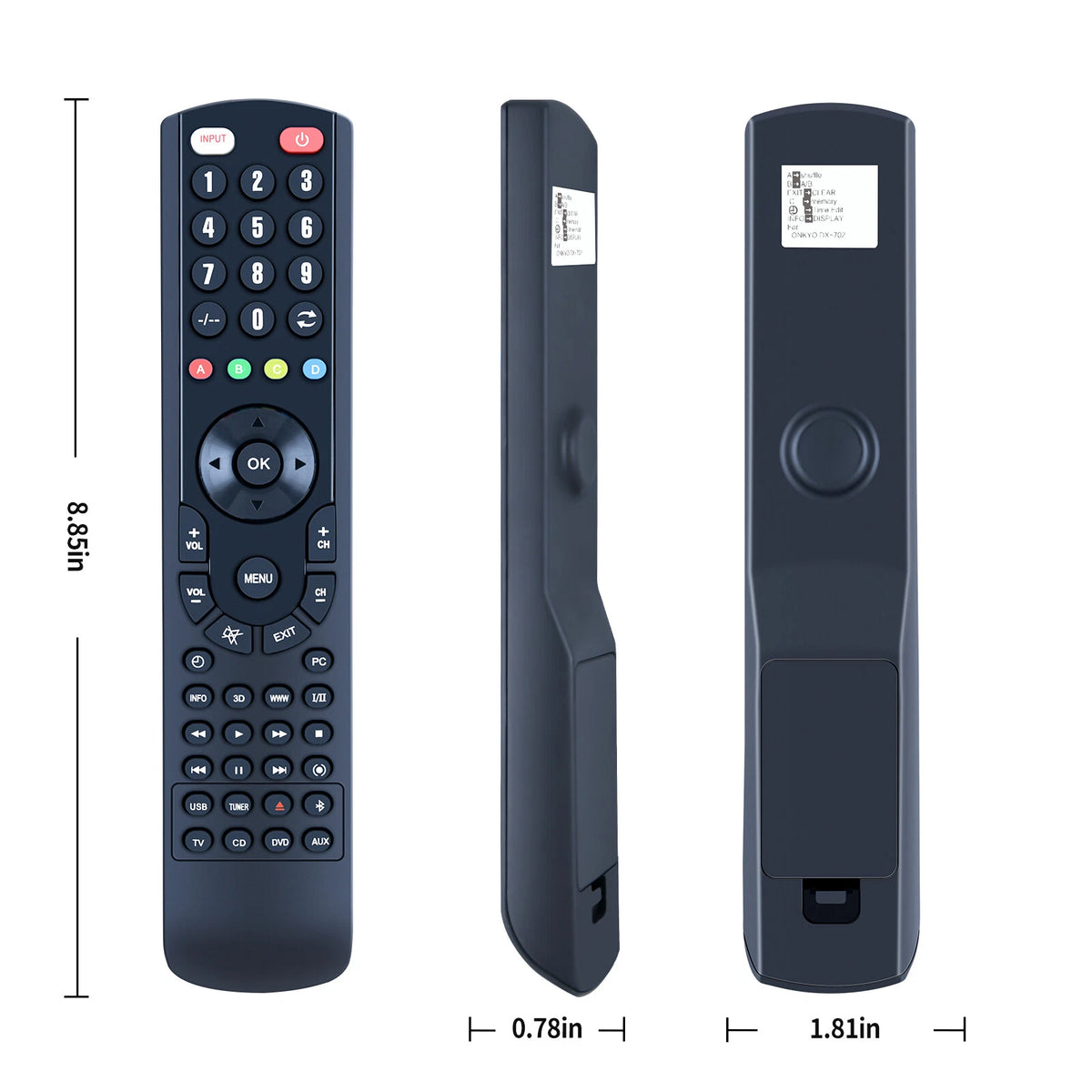 RC-196C Replacement Remote Control For Onkyo CD Player DX-702 DX-703 DX-705
