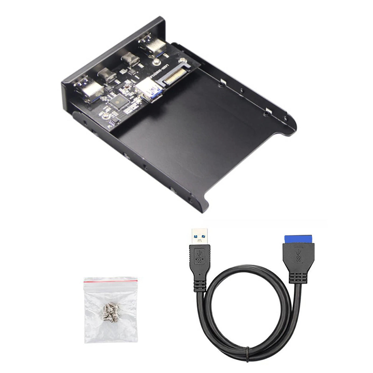 3.5 Inch Ports USB Front Panel Floppy Bay Expansion Adapter Computer Accessories