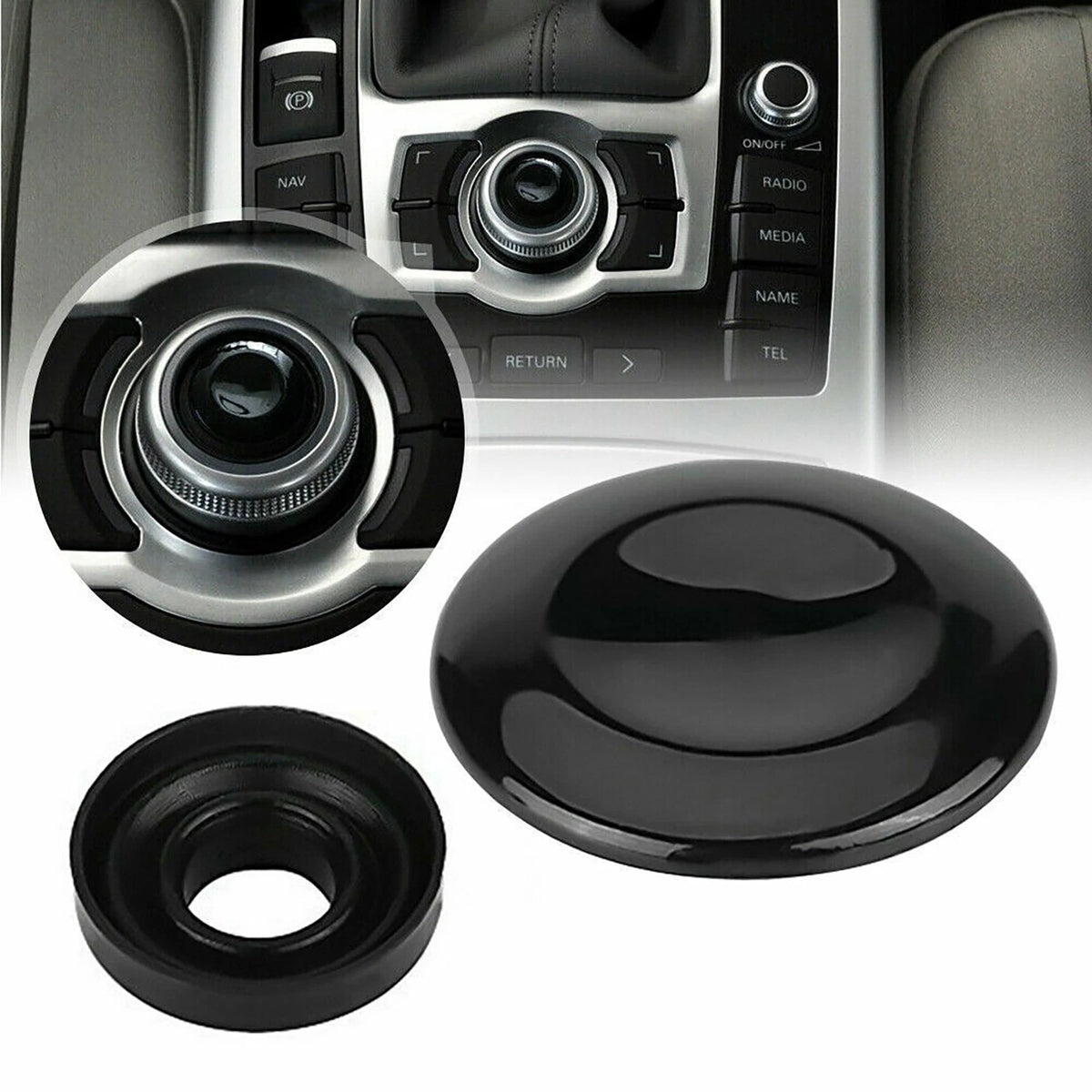 Joystick Control Center Button Cap Cover Knob Repair Kit For Audi A4 RS4 RS6