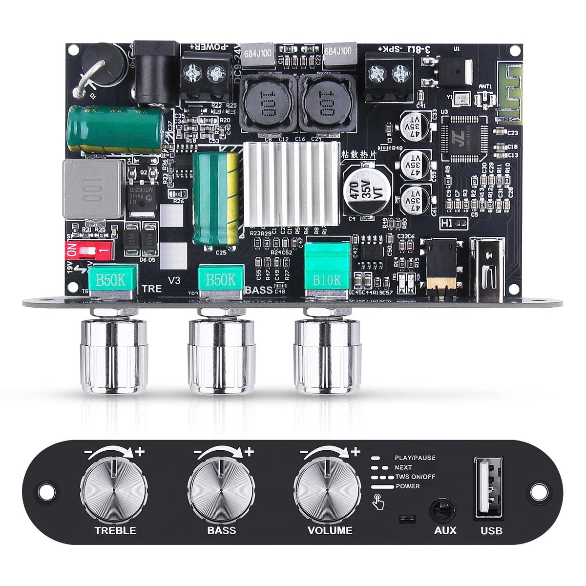 ZK-1001U Amp Bluetooth 5.3 Mono Amplifier Board with TWS, Black4
