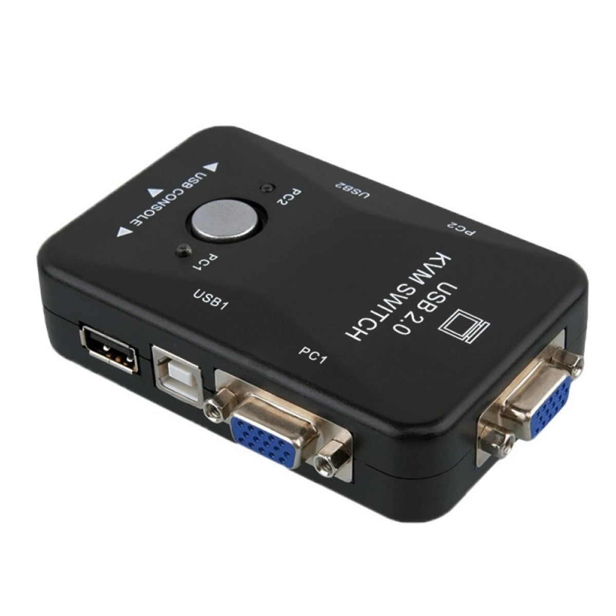 2-Port USB VGA KVM Switch Box For Mouse Keyboard Monitor Sharing 2 Computer PC