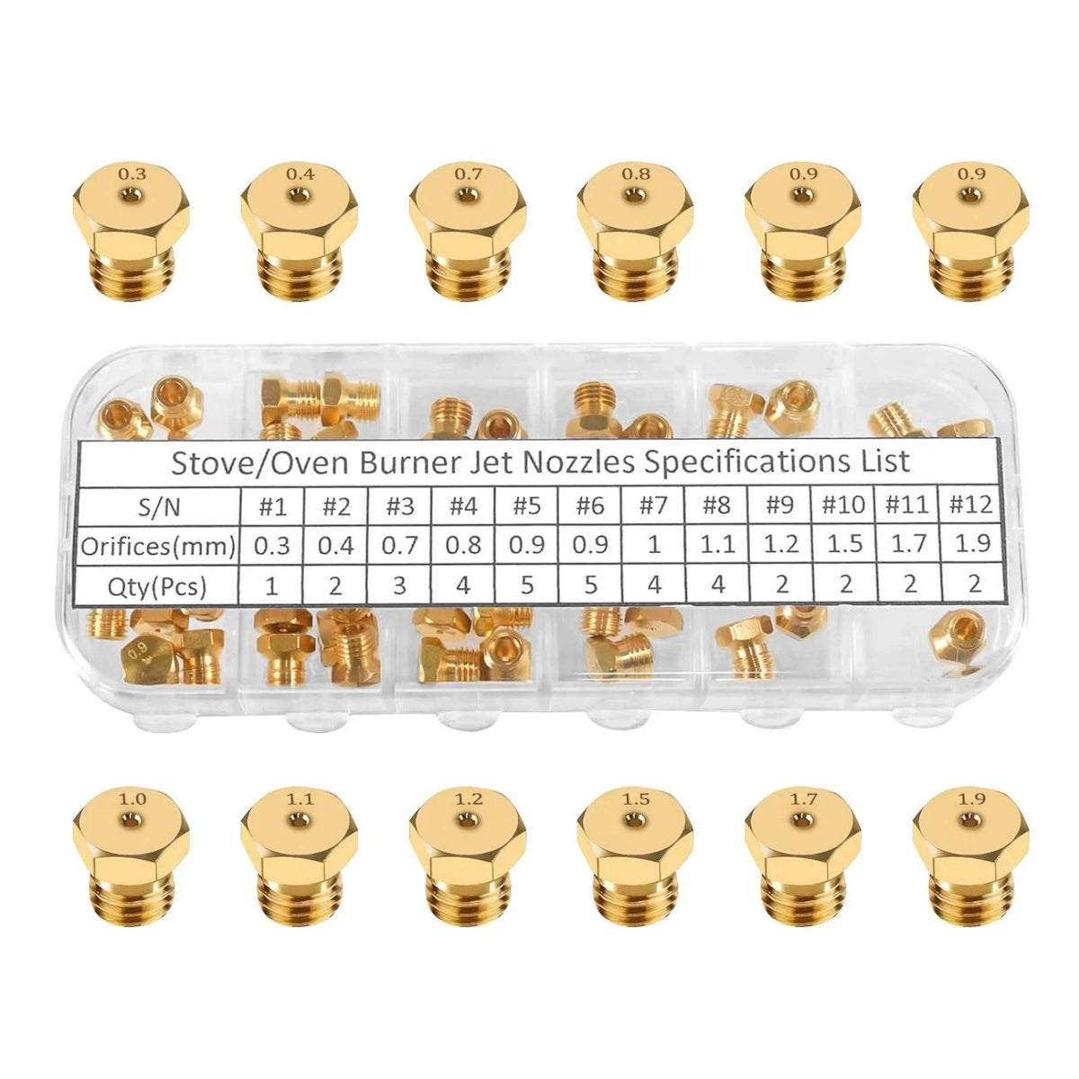 36PCS 6 mm Diameter Gas Range Stove Oven Orifice Conversion Kit For Butane Gas