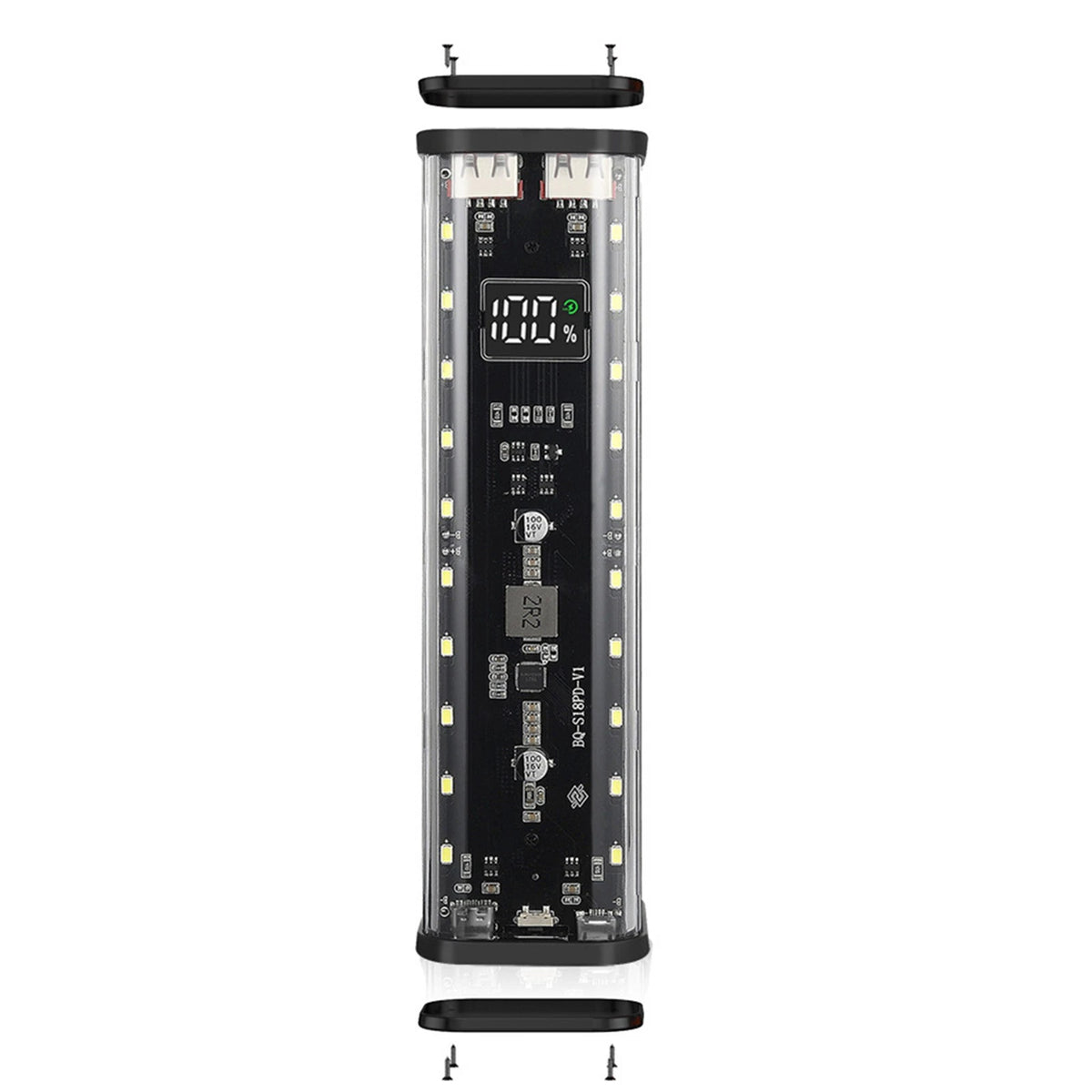 Portable DIY Charger 22.5W PD Fast Charge 3 Devices Simultaneous LED Display