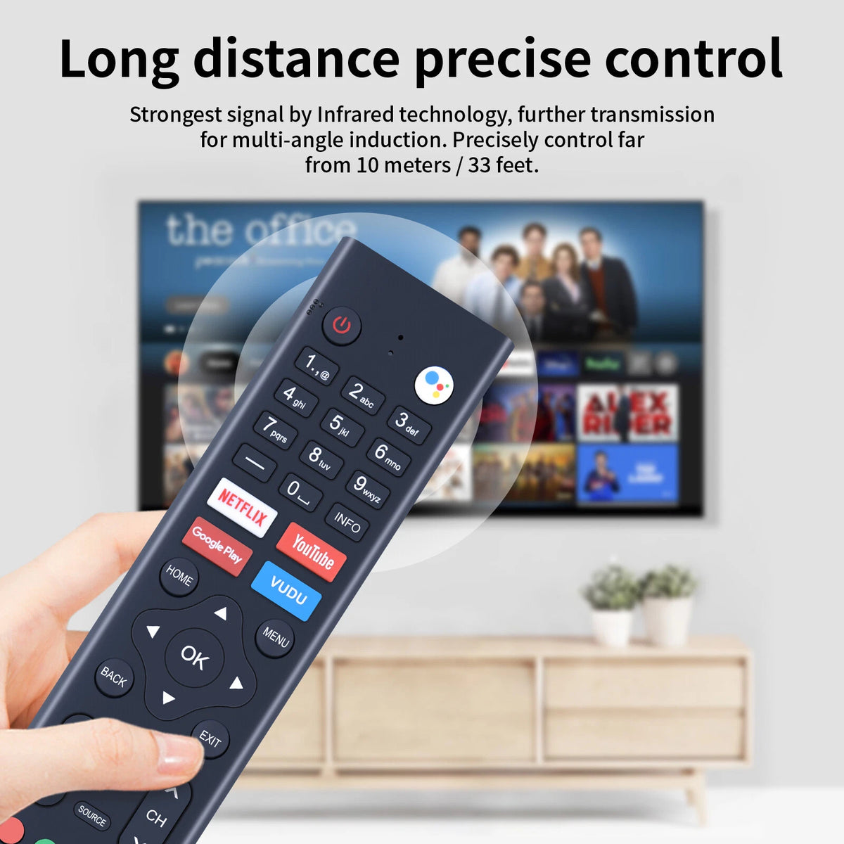 8142026670099K Voice Remote Control For Sceptre Android TV A322BV-SRC A515CV-UMC