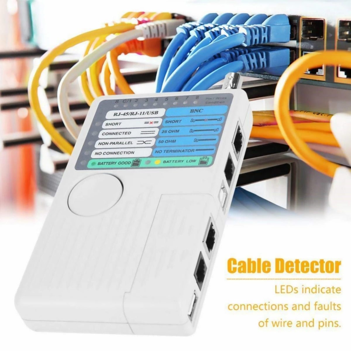 4 In 1 Cable Tester For Network RJ45 RJ11 USB BNC LAN Wire Tester Cat5 Cat6