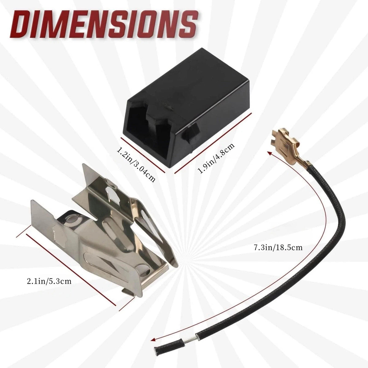 Electric Range Burner Receptacle 330031 2X Kit for Whirlpool KitchenAid WP330031