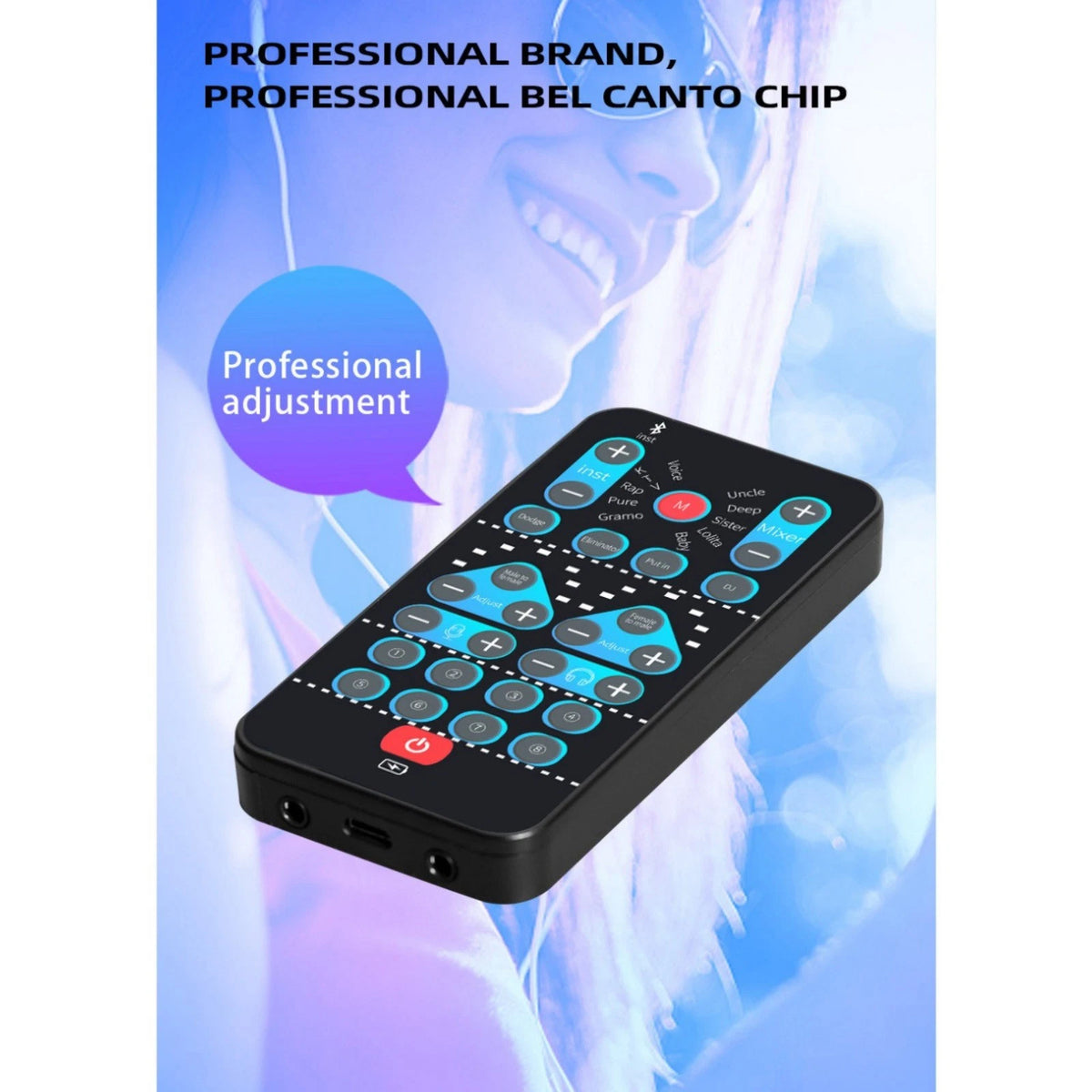 Portable Handheld Voice Changer With 8 Sound Effects For Karaoke Live Streaming