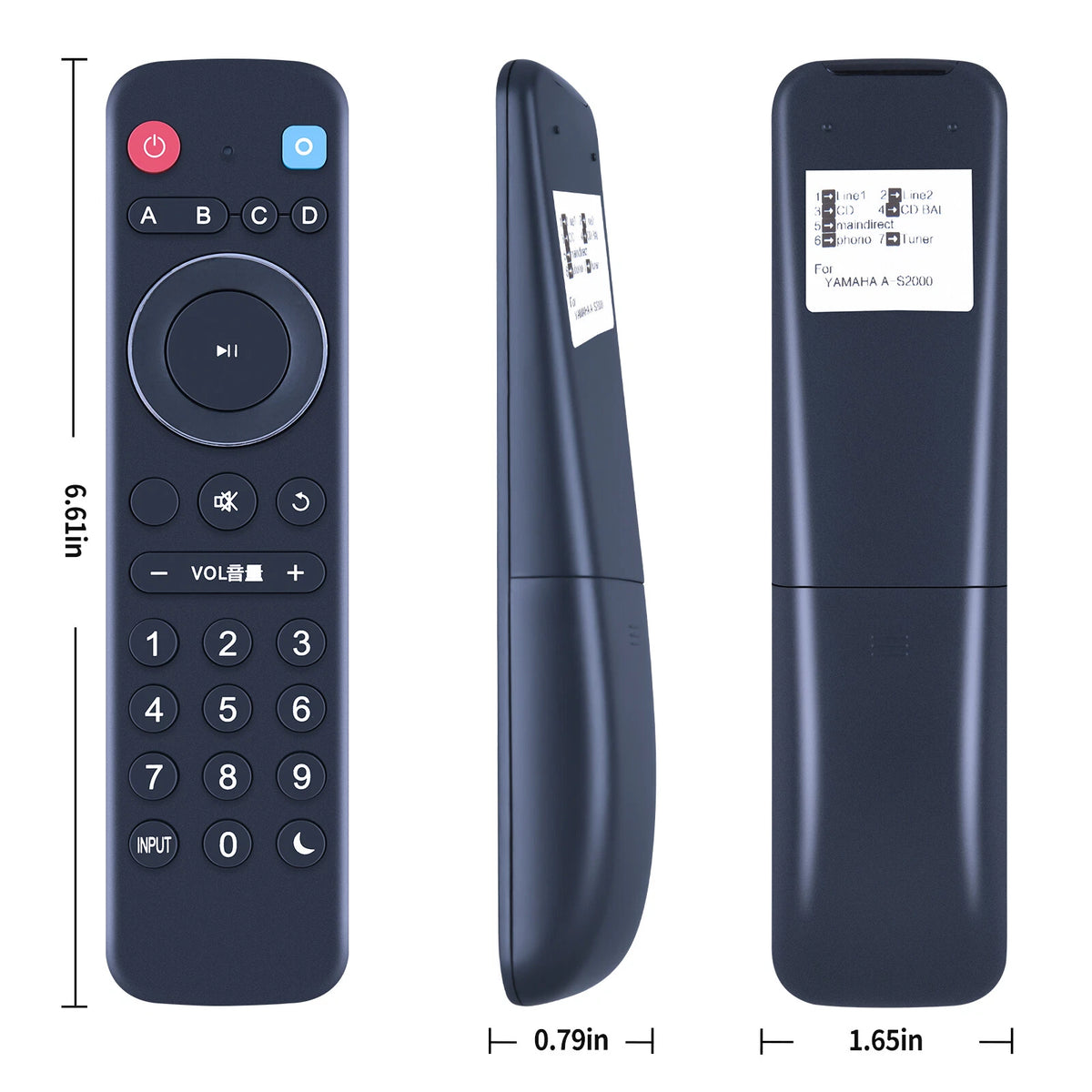 RAS21 WN37850 Replace Remote Control For Yamaha AS1000 AS2000 A-S1000 A-S2000