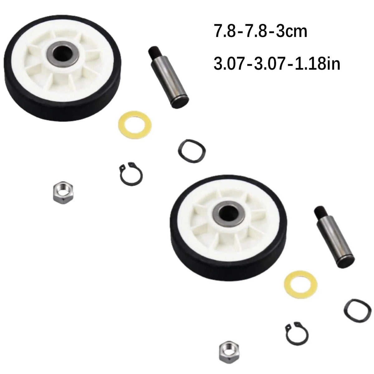 2Pcs For Maytag Dryer Roller Wheel Drum Support Kit 303373K Replacement