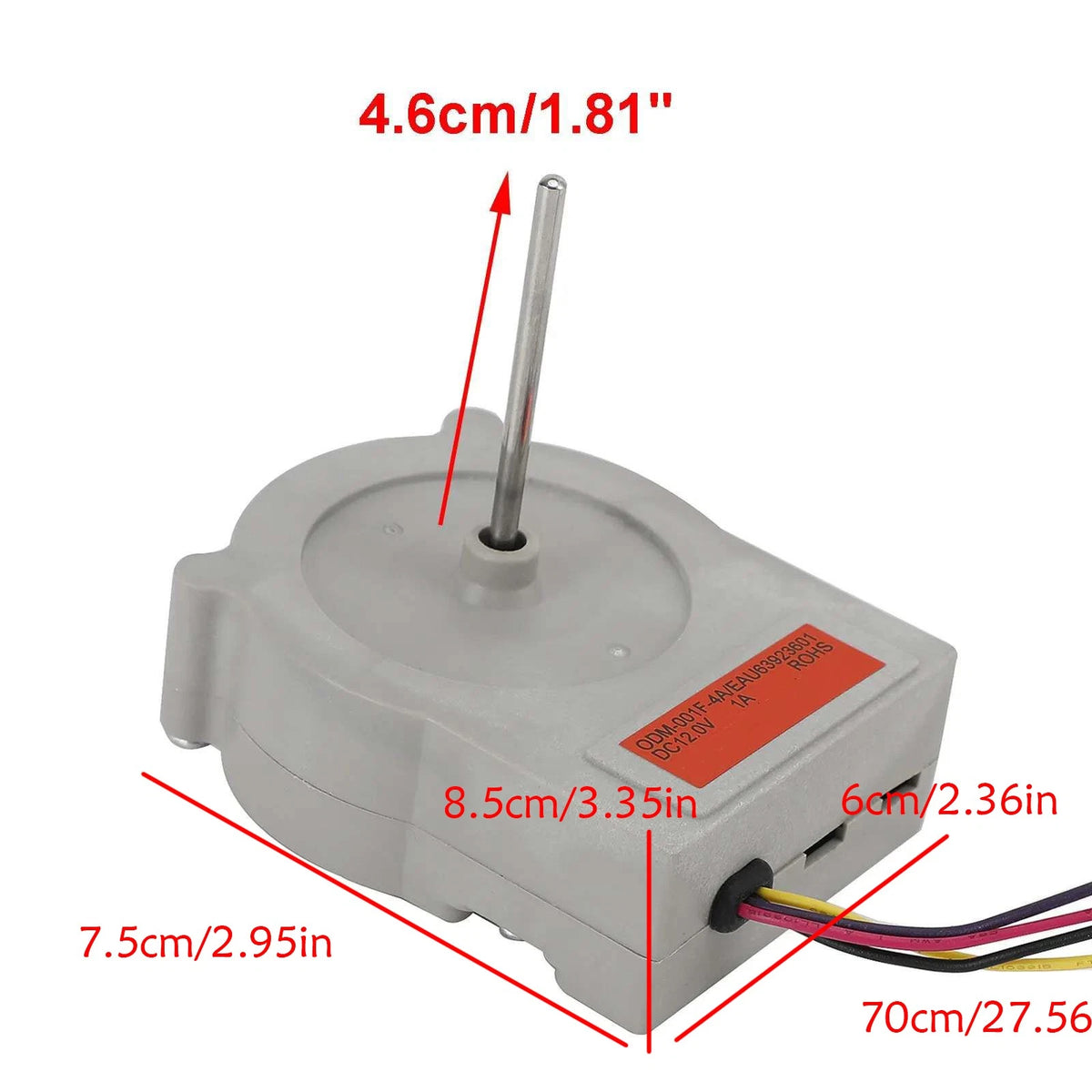 46mm Refrigerator Evaporator Condenser Fan Motor Assembly EAU63923601