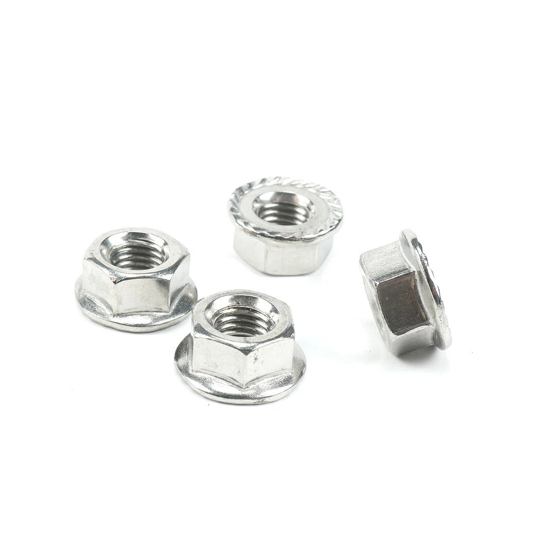 Exhaust Flange Install Kit Flanges Gaskets C-Clips Serrated Nuts For Harley