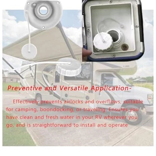 ARYEIELLSOW 222PW-A Fresh Water Fills Cap Replacement Parts for RV White