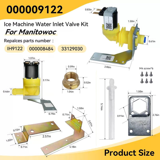 000009122 Ice Machine Water Inlet Valve Kit Compatible with Manitowoc Ice... [2]