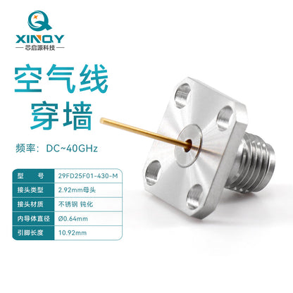 XINQY 2.92-KFD Coaxial Connector 40G Copper Wire Through-Wall Connector Four-Hole Fixed Connector Air Wire 29FD25F01-430-M