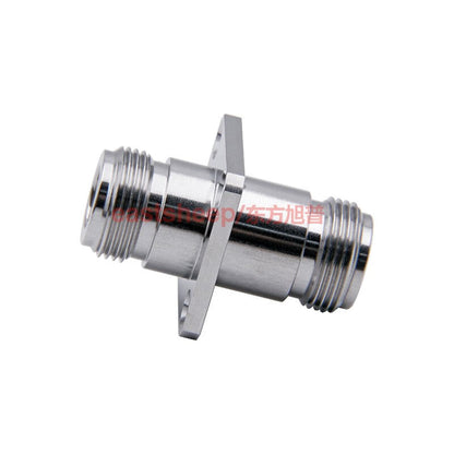 Eastsheep Stainless Steel N-Type Adapter N-KFKG N-Female to N-Female 4-Hole Flange Waterproof Ring 18G 1 piece