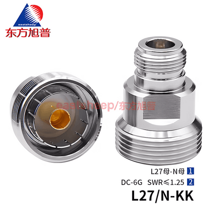 Eastsheep RF Adapter L27/N-KK L27 Female to N Female NM Broadcasting Engineering Application DC-6G 1-pack