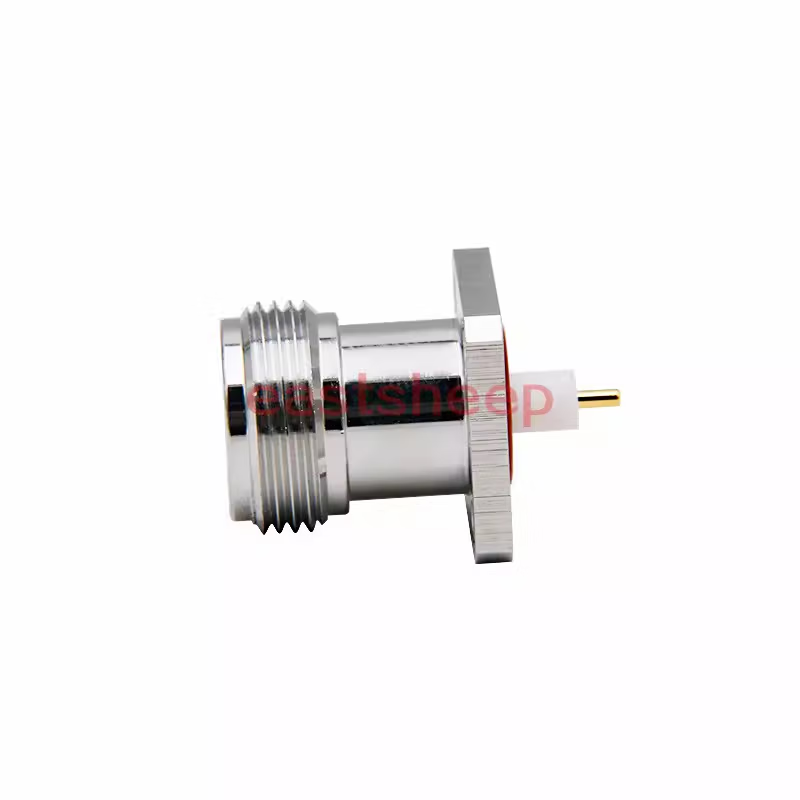 Eastsheep RF Connector N-KFD4-M N Female Adapter with 4-Hole Flange Waterproof Ring DC-6G (1 piece)