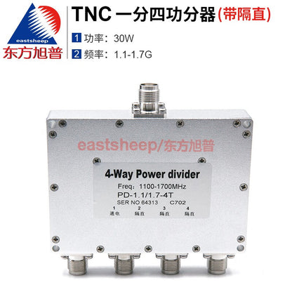 Eastsheep TNC microstrip 1-to-4 power divider, TNC main GPS power divider, 1100-1700MHz with DC blocking.