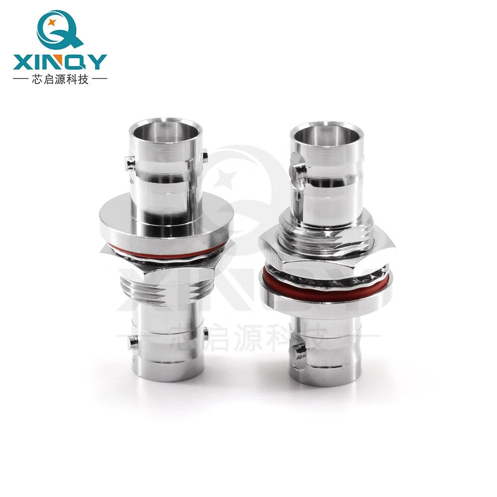 XINQY 4G Coaxial Adapter, BNC Female, Waterproof Fixed Through-Wall Adapter, Q9 Interconnector, BNC Female to BNC Female Threaded Through-Wall / 2pcs