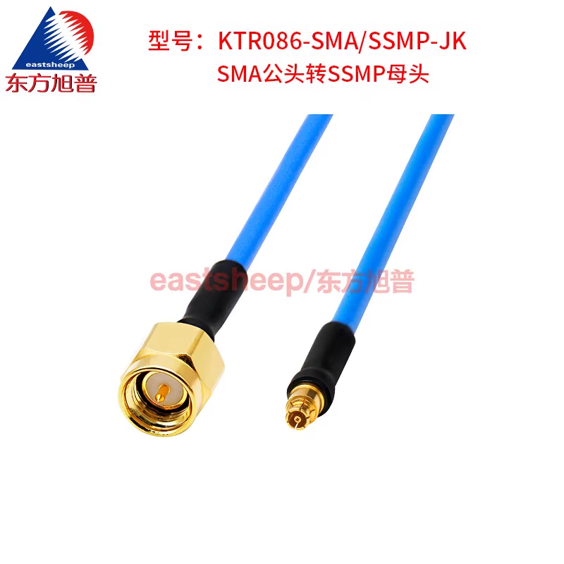 Dongfang Xupu Semi-Flexible Connector Cable, SMA Male to SSMP Female, 2 Meters, DC-12G KTR086-SMA/SSMP-JK