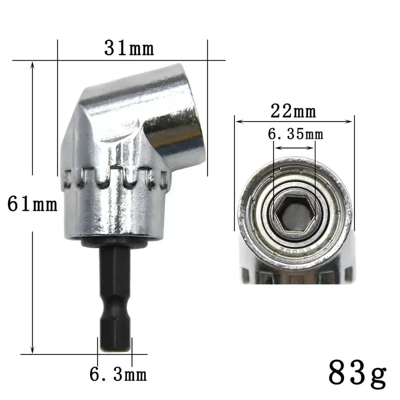 105 Degree Angle Screwdriver Set Holder Adapter Adjustable Bits Nozzles Angle Screw Driver Tool 1/4" Inch Magnetic Angle Driver [3]