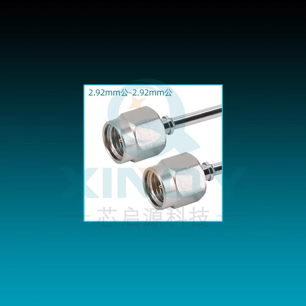 XINQY 40G Millimeter Wave Semi-Steel Interconnect RF Cable, 2.92mm Connector, 2.2mm Wire Diameter, Low Loss, Rigid, 2.92mm Male - 2.92mm Male, 0.3m Length