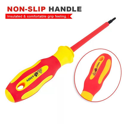 10Pcs Interchangeable Blade VDE Insulated Screwdriver Set with Case Magnetic 500V Home and Professional Use Electricians Tools [3]