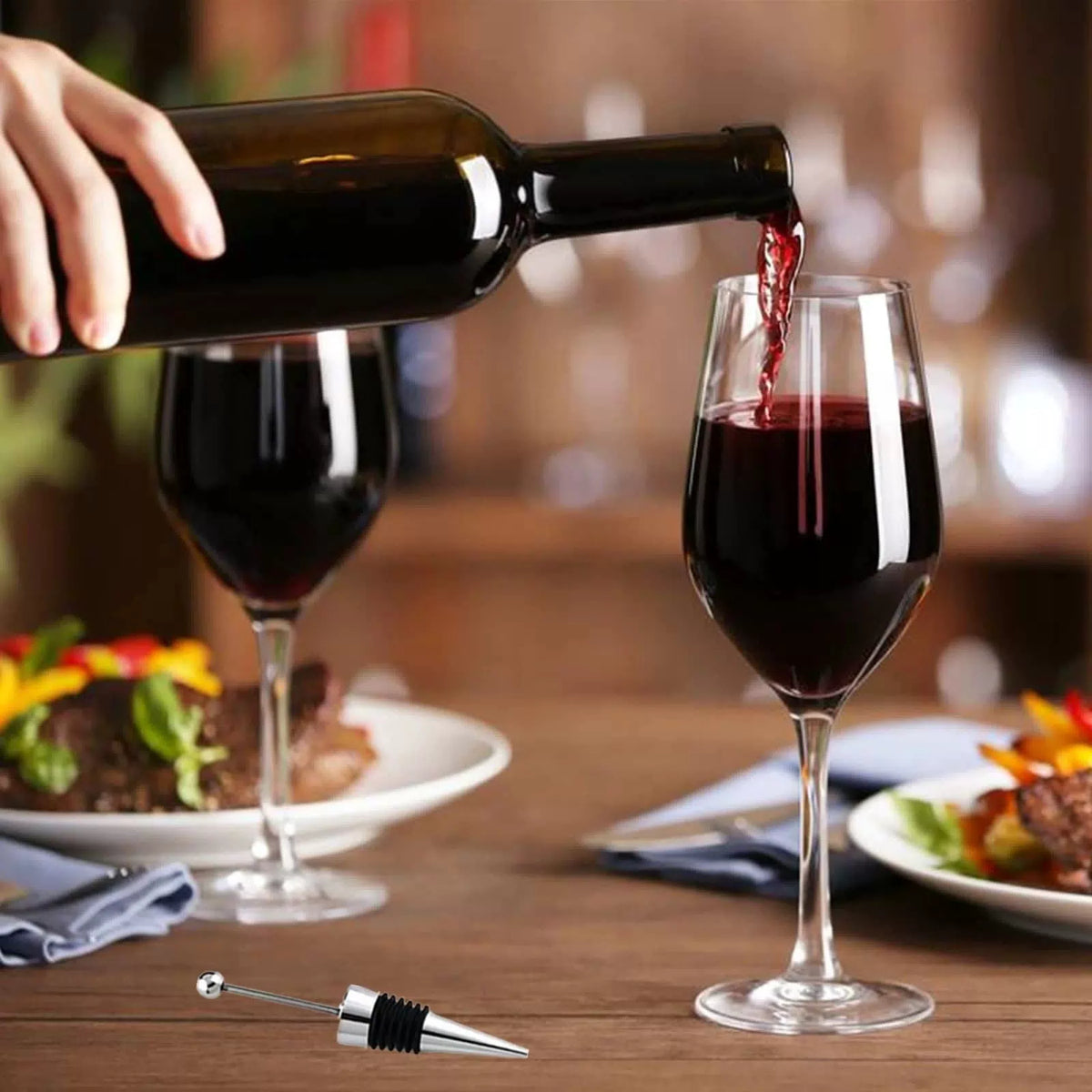 10Pcs Wine Stoppers for Bottles, ENLAYER Stainless Steel 10PCS [6]