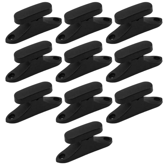 10 Pcs ABS Violin Case Bow Holders with Screw, Replacement Full size, Black [1]