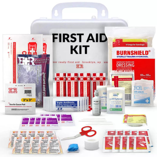 10 Person First Aid Kit - OSHA and ANSI Class A Compliant, Fully stocked... [1]