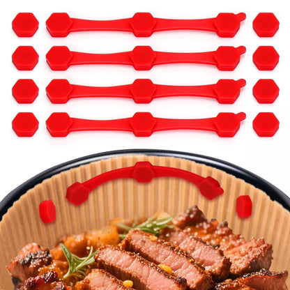 12PCS Air Fryer Magnets Silicone Buckle for Parchment 12 pcs hexagonal shape [1]