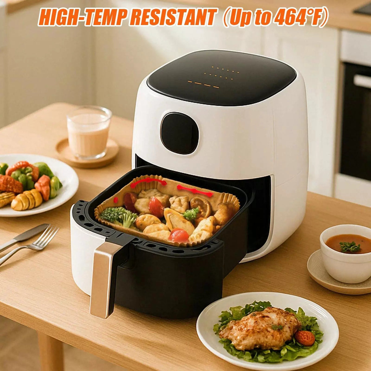 12PCS Air Fryer Magnets Silicone Buckle for Parchment 12 pcs hexagonal shape [3]