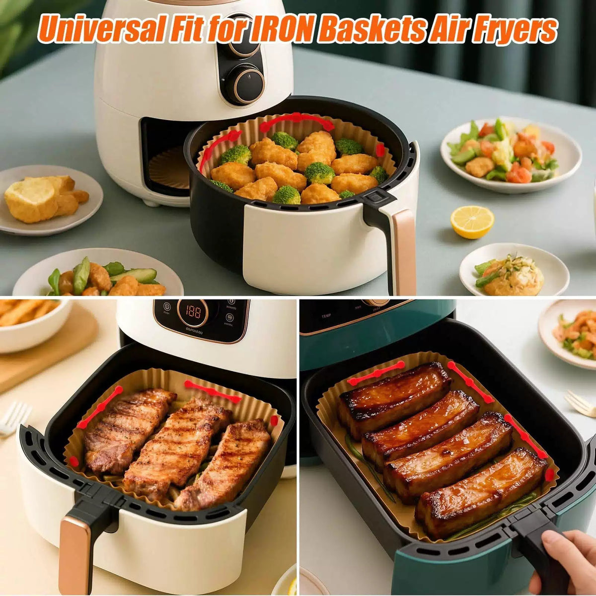 12PCS Air Fryer Magnets Silicone Buckle for Parchment 12 pcs hexagonal shape [7]