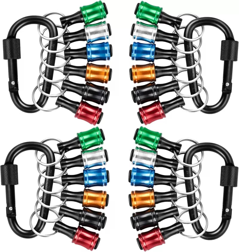 12PCS Bit Holders 1/4 Socket,Screwdriver Bit Holder for Impact Driver Drill Bit Keychain Extension Bar Quick Release Easy Change [12]