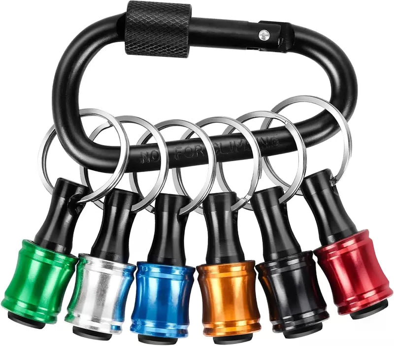 12PCS Bit Holders 1/4 Socket,Screwdriver Bit Holder for Impact Driver Drill Bit Keychain Extension Bar Quick Release Easy Change [17]