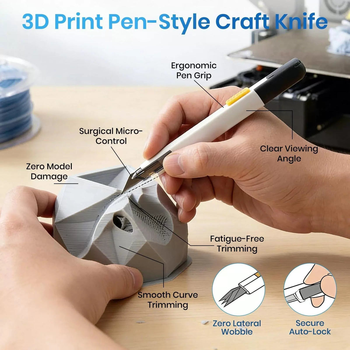 142Pcs 3D Printer Tools Kit with 4-Layer Slotted Case, Printer... [8]