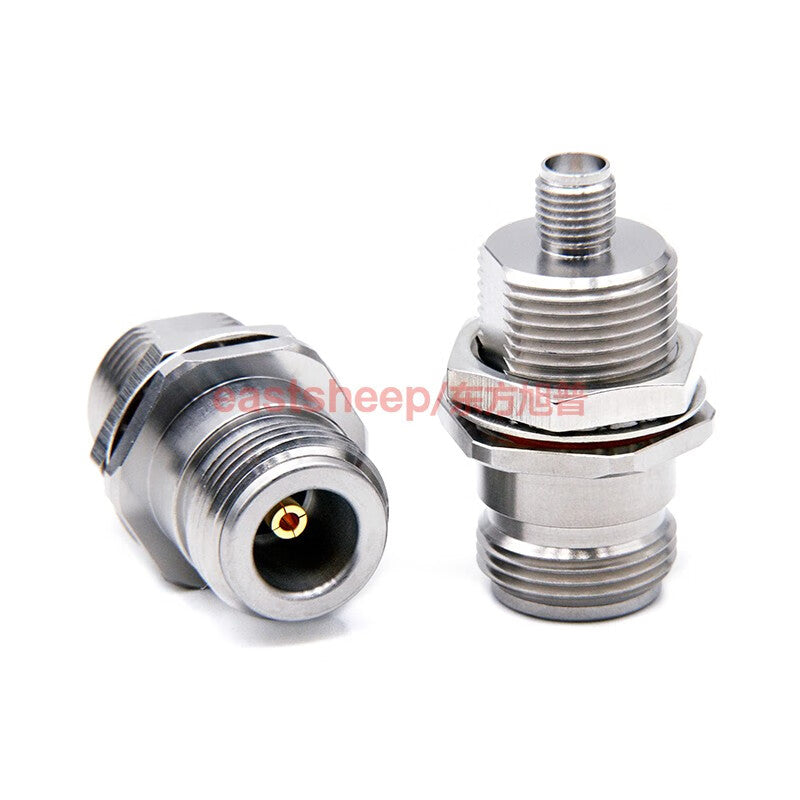 Eastsheep Stainless Steel High Frequency Adapter N/SMA-KYKG-3 N Female to SMA Female Through-Wall Type 18G 1 Pack