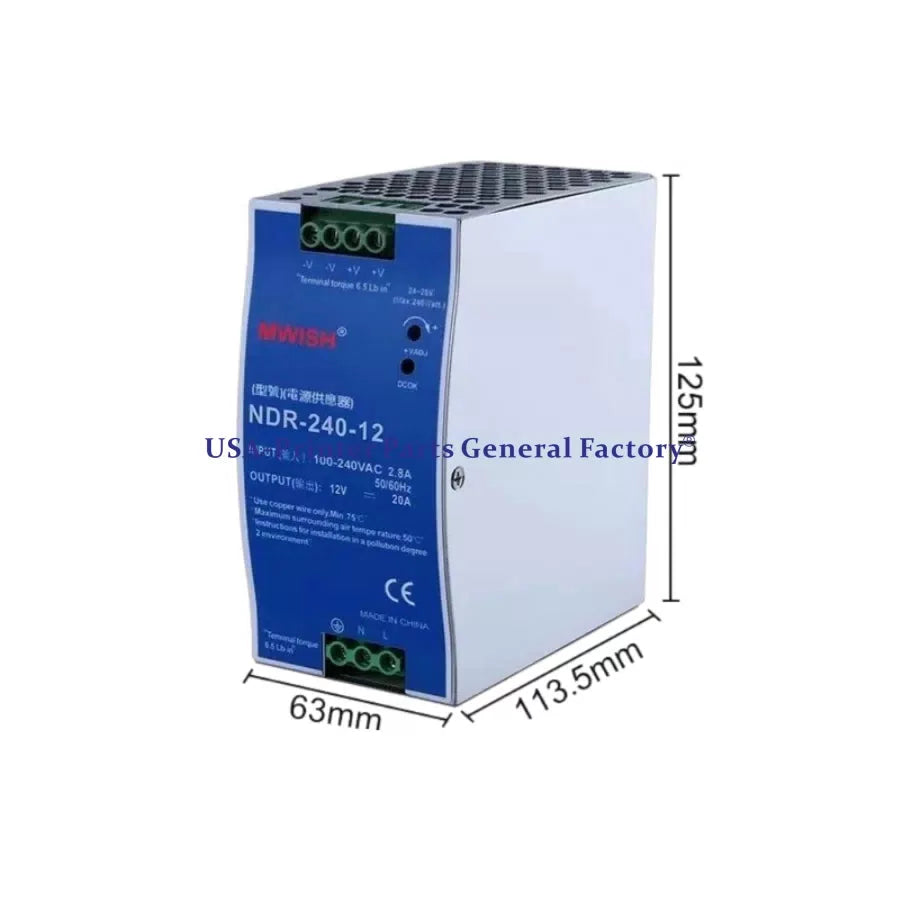 1PCS  NDR-240-12 For Meanwell V20A240W AC to DC track switching power supply [1]