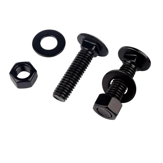1/4-20 x 1 Stainless Steel Carriage Bolts and x 1" (10 Sets), Black [1]