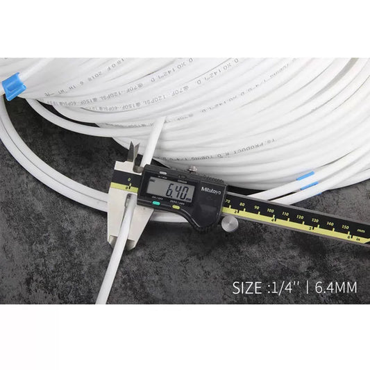 1/4" OD Quick Connect Push in to 32 ft tube + 10 pcs Connector, White [3]