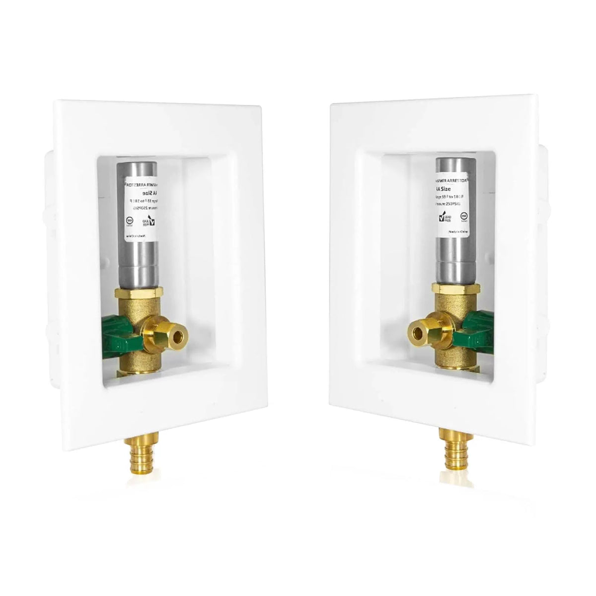 1-PACK GUOFIS Icemaker Outlet Box with 1/2" PEX Crimp Inlet Connect Crimp/SS [1]