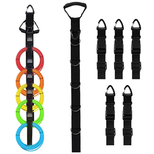 1 Pack Extension Cord 100cm (main strap), 45cm (attachment straps), Black [1]