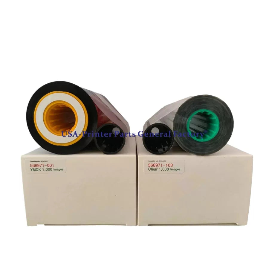 1 Set 568971-001 Ribbon & Film For Datacard SR200 SR300 PR90 YMCK -1000 Prints [1]
