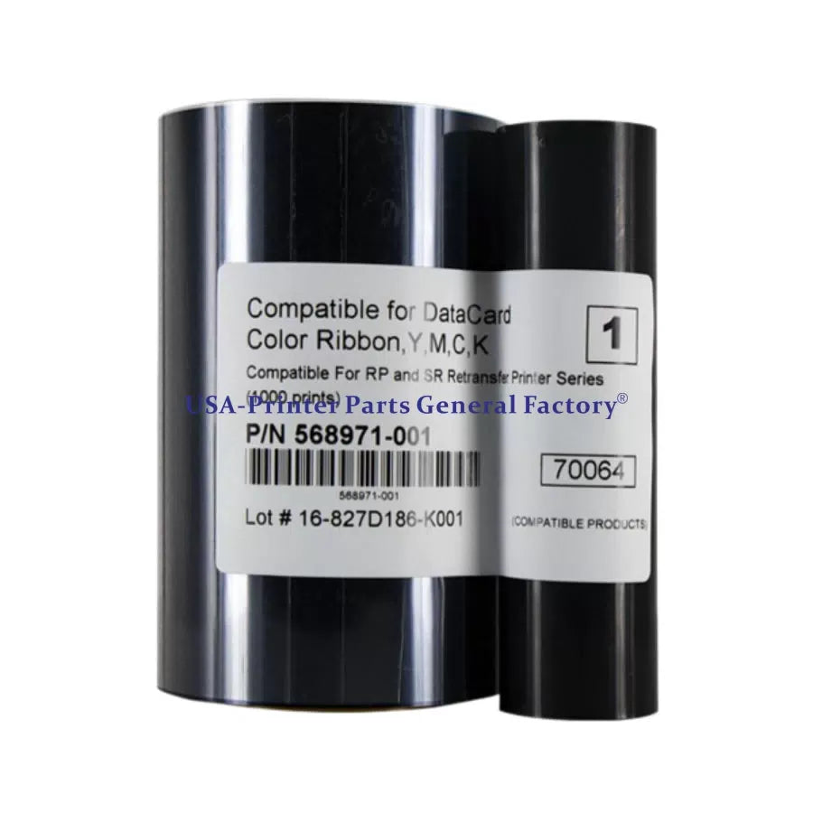 1 Set 568971-001 Ribbon & Film For Datacard SR200 SR300 PR90 YMCK -1000 Prints [2]