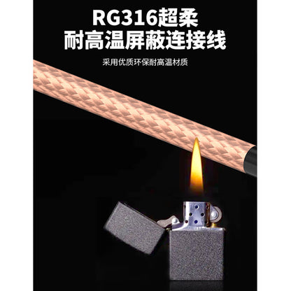 Requires SMA female to UHF/M male connector RF cable RG316 shielded high temperature resistant patch cord 50 ohms 3 meters SX-MS-QT10