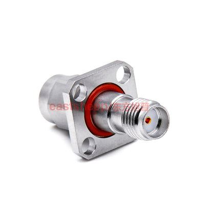 Eastsheep SMA-JFKG High Frequency Adapter, Stainless Steel SMA Male to Female, Flange Mounting, 18G, 1 piece per pack